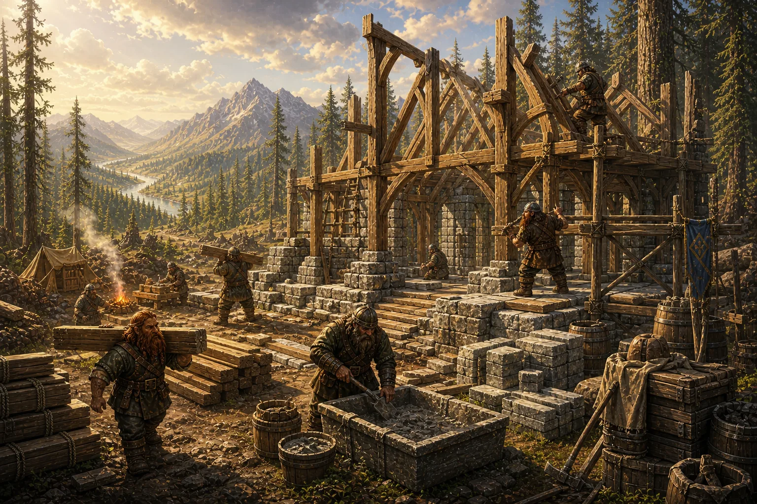 Erz & Ähre Artwork — Bau-Szene